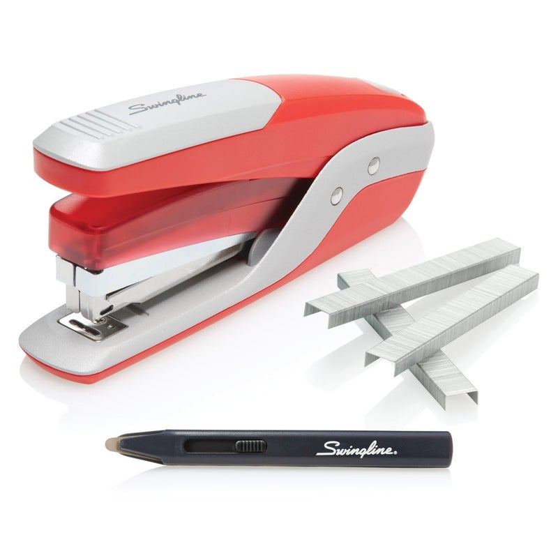 Swingline Stapler Value Pack, 28 Sheet Capacity, Jam Free, Reduced Effort, includes Quick Touch Stapler, 5000 Staples and Staple Remover, Metal, Red and Silver (S7064589) - Image 3